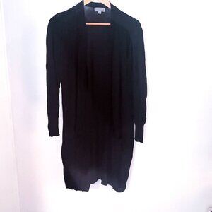 Joseph A Open Front Black Cardigan Size Medium